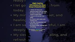 Night Healing Affirmations for Deep Sleep, Anxiety Relief & Inner Peace 🌙💚