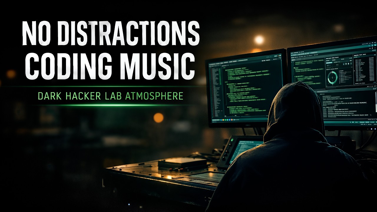 No Distractions Coding Music 💻 Dark Hacker Lab Atmosphere | Deep Focus Programming Soundtrack
