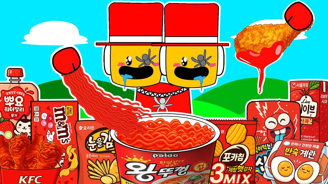 The OWNER's CONJOINED TWIN In Steal A Brainrot Convenience Store RED Food Mukbang | Animation