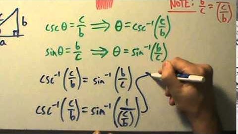 Trigonometry - Inverse Trig - Evaluating Inverse Cosecant with a Calculator