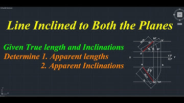 Line Inclined to both the Planes #1 #AutoCAD #EngineeringDrawing #Orthographic #Projection