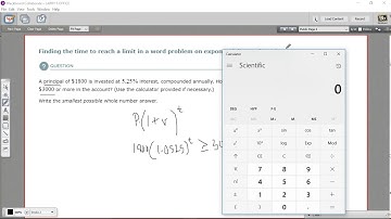 Finding the time to reach a limit in a word problem on exponential growth