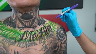 Free hand lettering- Tattoo time lapse