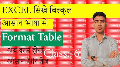 #Excel Format Table & cell styles #Excel Format Table & cell styles