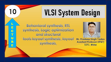 Lecture No.- 10 | Behavioral synthesis, RTL synthesis, Logic optimization and others |