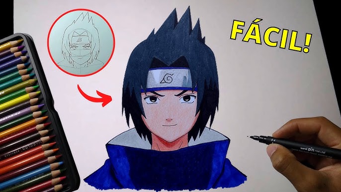 HOW TO DRAW SASUKE UCHIHA FROM NARUTO /// COMO DESENHAR O SASUKE