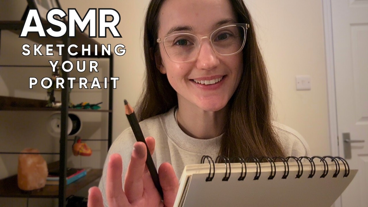 ASMR Sketching Your Portrait ✏️ 👩‍🎨 Artist Roleplay for Sleep & Tingles