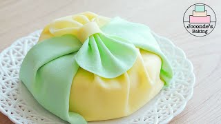 크레이프 보자기 케이크 /Crepe Bojagi (Korean wrapping cloth) cake.
