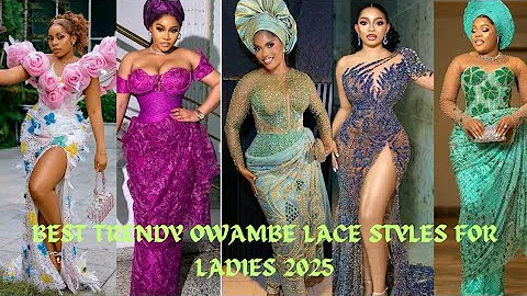 Best Trendy Owambe Lace Gown Styles Compilation for Ladies 2025 #fashion #viral #asoebi #wedding