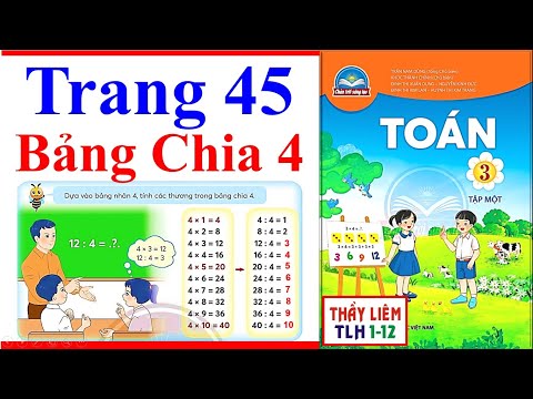 Video Toán Lớp 3 Trang 45 | Bảng Chia 4 | Chân Trời Sáng Tạo - YouTube