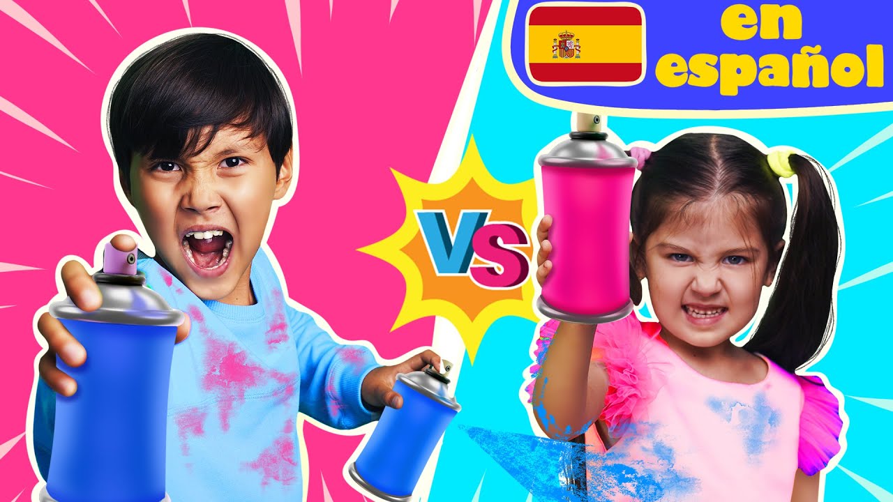 Rosa vs. Azul: Reto de Colores - ¡El Gran Duelo de Colores! - YouTube