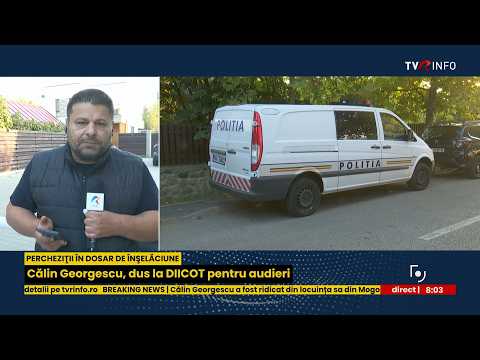 Călin Georgescu a fost ridicat din trafic de DIICOT (@TVR Info)