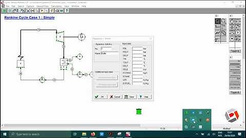 Tutorial Cycle Tempo -  Simple Rankine Cycle With Parameter Input