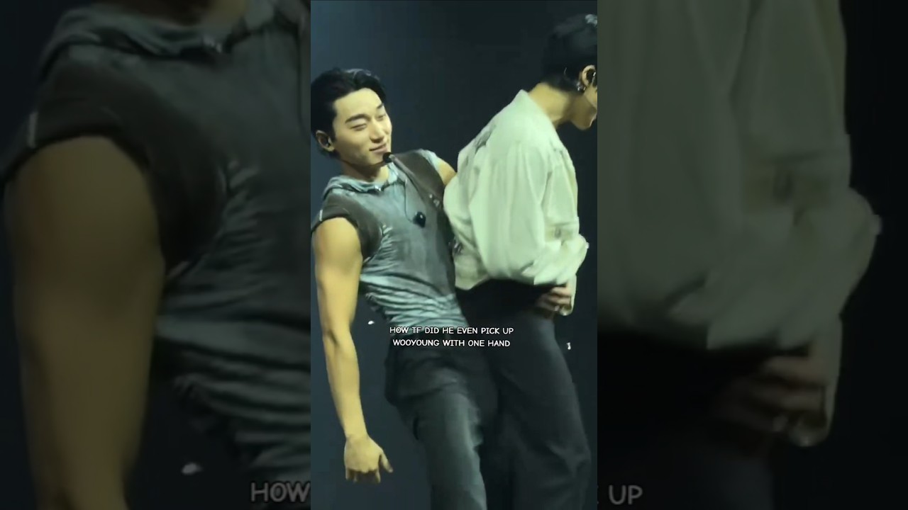 Not just one arm, but the little hip thrust to lift Woo into the air 🥵#woosan #san #shortsvideo