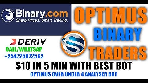 $10 in 5 min | REAL ACCOUNT TRADING |  BINARY BOT | OPTIMUS OVER UNDER 4 ANALYSER BOT