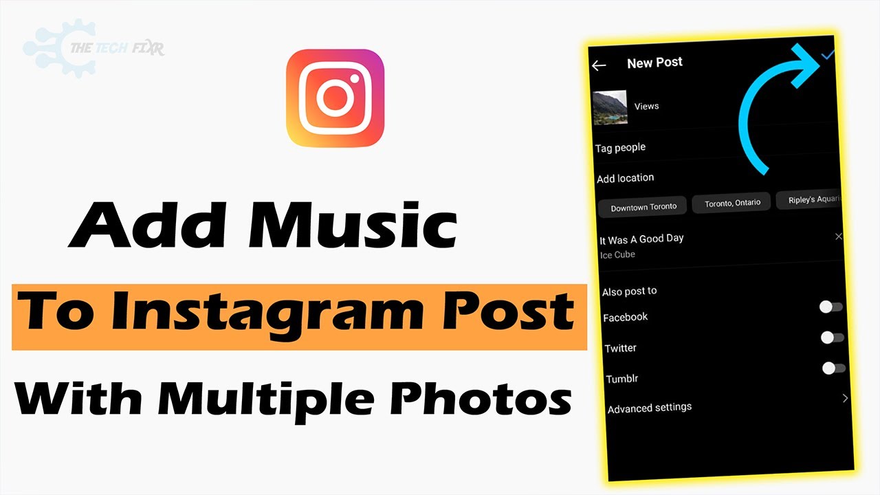 How To Add Music To Instagram Post With Multiple Photos 2023 - YouTube