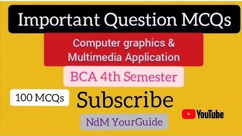 bca 4th semester Computer graphics &multimedia application mcq  #maashakumbhariuniversity #paper#bca