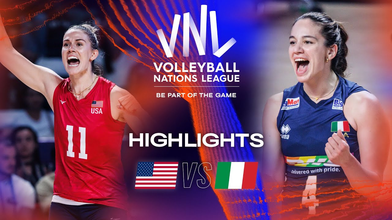 🇺🇸 USA vs. 🇮🇹 ITA Highlights Week 1 Women's VNL 2023 YouTube