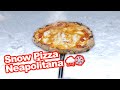 Snow Pizza Neapolitana -2°C / 28°F Margarita in woodfired Valoriani Baby 75 chilly winter
