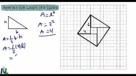 Area and Side Length of Square Without Pythagorean Theorem