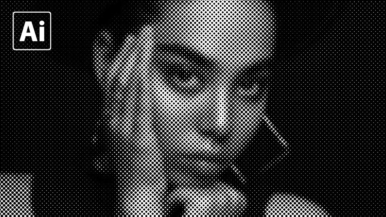 How to create halftone effect in Illustrator | Dotted Halftone Photo Effect | Illustrator Tutorial
