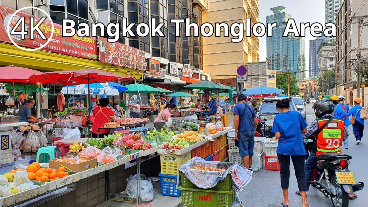 thai restaurant thonglor  New  [4K] Walk around Thonglor in Bangkok, Thailand - Street Food in the Morning