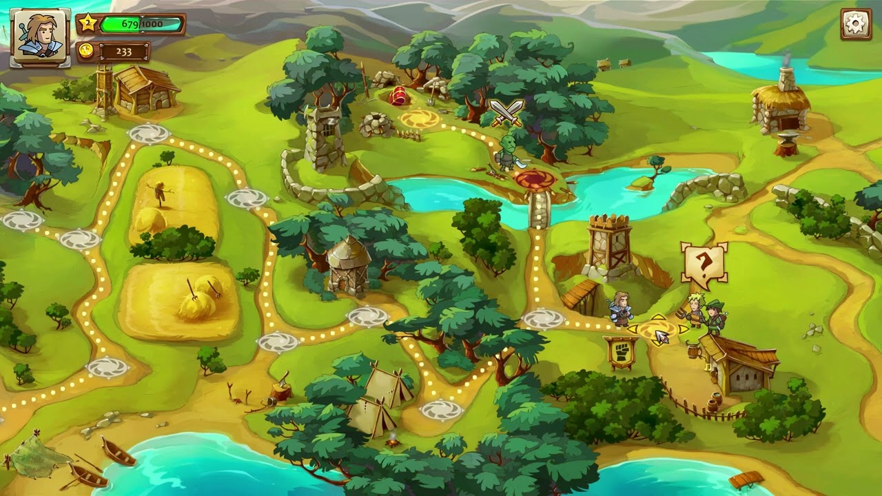 Braveland Walkthrough Part 1 Green meadows | Strategy Guide