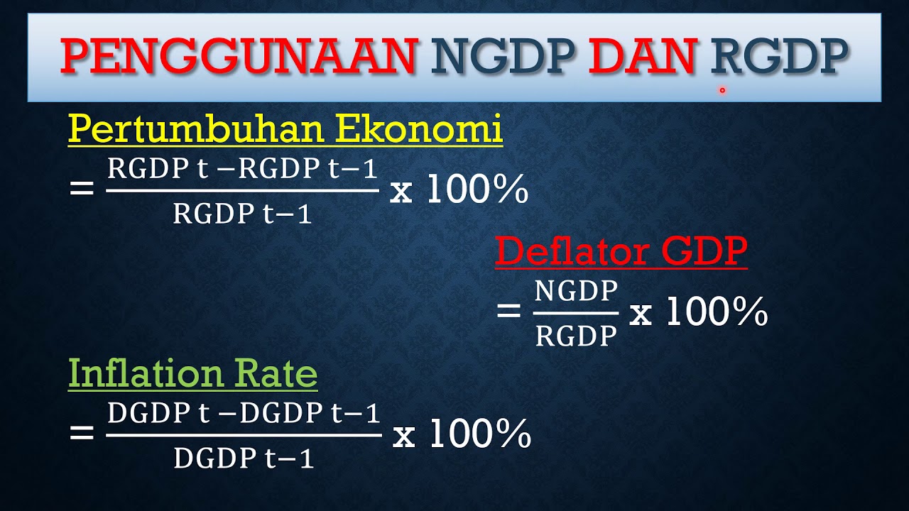 PERHITUNGAN PENDAPATAN NASIONAL DAN PENDAPATAN PER KAPITA 