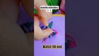 😱😱beautiful embroidery design for beginners 😍 #shortvideo #embroiderydesigns #embroidery #shorts