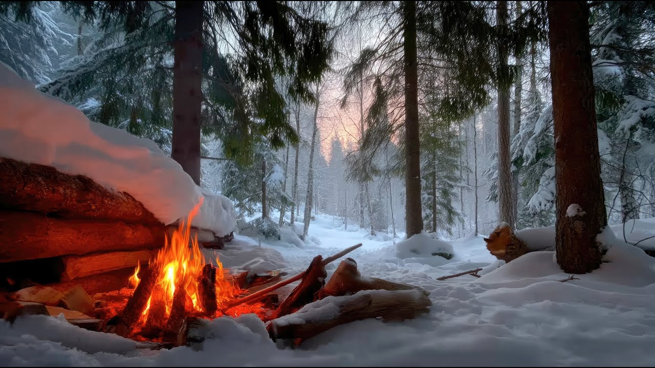 Falling Into Winter Calm — Soft Fireplace Sounds for Deep Sleep