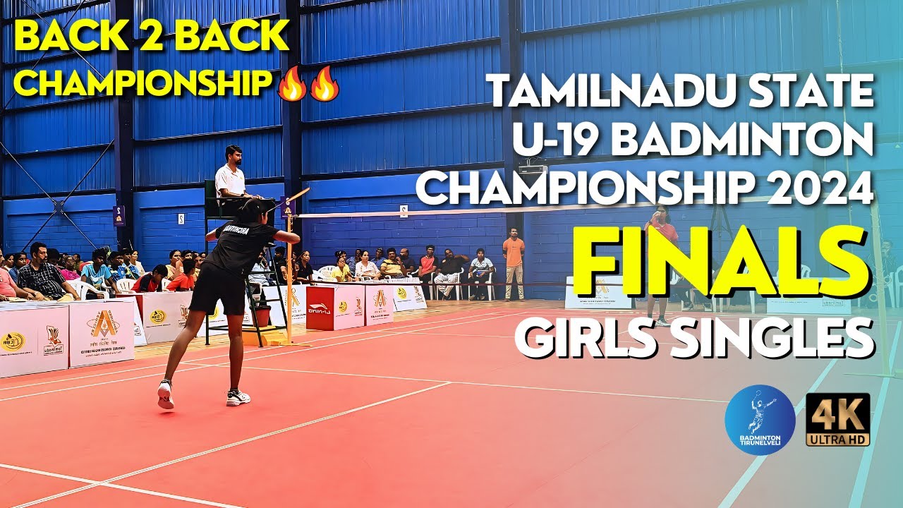 MOKSHITHA vs ARCHITHA - FINALS | GIRLS SINGLES | TN STATE U19 BADMINTON ...