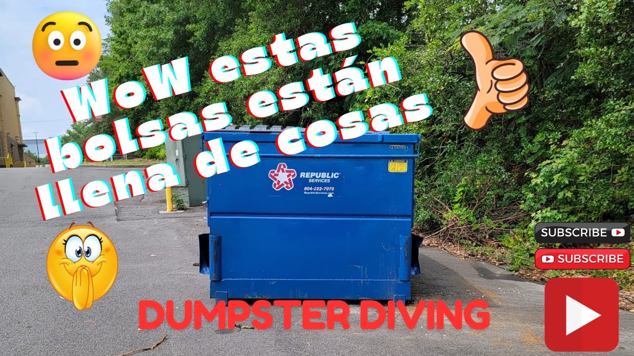 ♻️😳Wow estas bolsas estan llenas de cosas ‼️🤑Dumpster Diving♻️Lo que Tiran Las tiendas 🇺🇲🥰