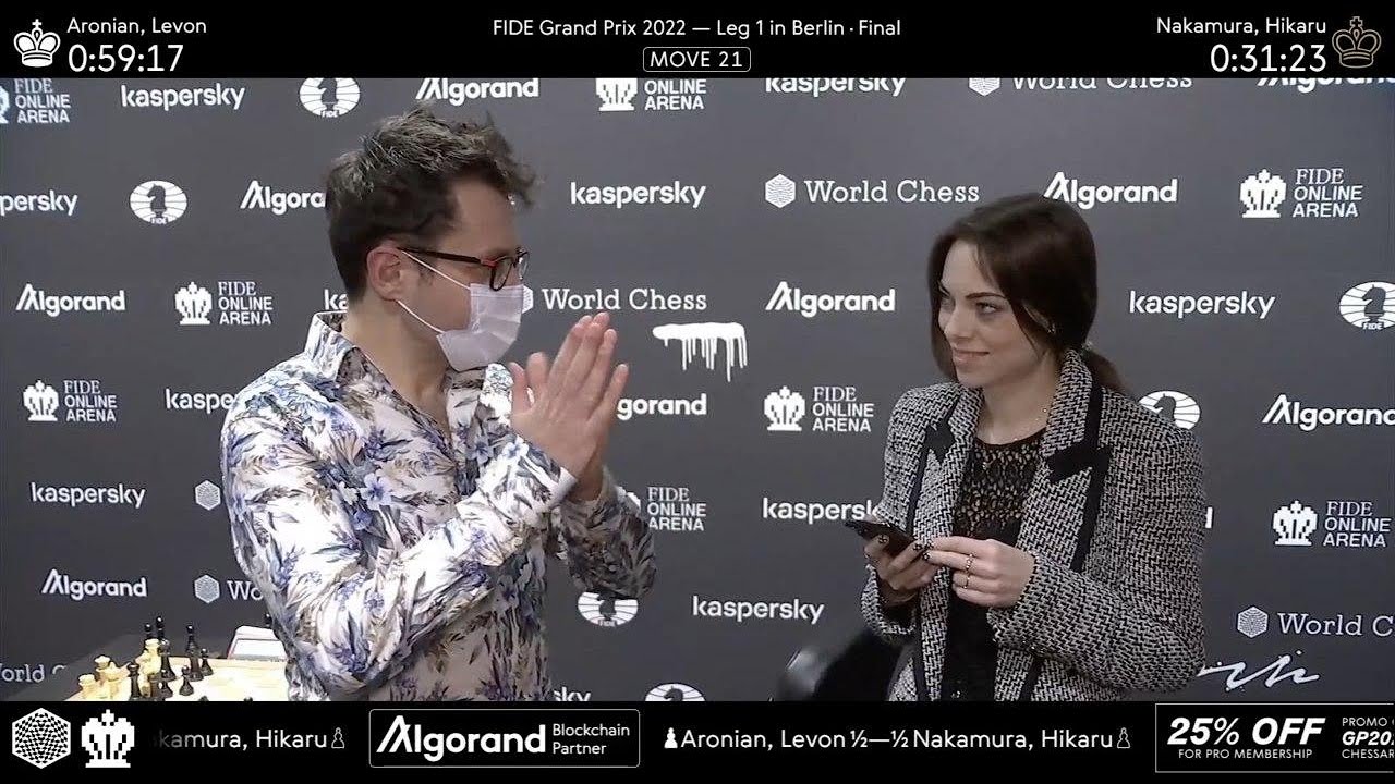 Grand Prix 2022: Nakamura e Aronian mais próximos do Candidatos