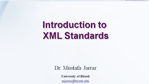 XML Standards (Part 2/2)