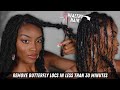 EASIEST WAY TO TAKE OUT YOUR BUTTERFLY LOCS... less than 30 min | Slim Reshae