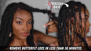 Easiest Way To Take Out Your Erfly Locs... Less Than 30 Min Slim Reshae