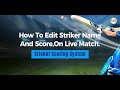 How To Edit Striker Name And Score On Live Match | vMix Cricket Scoring System | Scoring Software