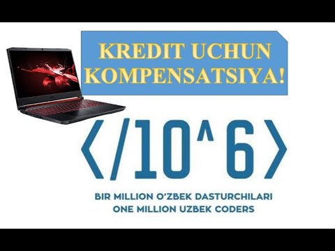 New #UzbekCoders Noutbuk sotib olishda foizsiz kredit. Беспроцентный кредит при покупке ноутбука.