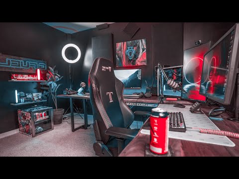 My NEW 2021 Ps5 Gaming Room Setup | ROOM TOUR Creator Studio U0026 Gaming Setup!