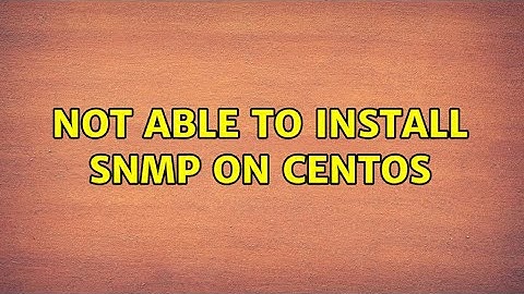 Not able to install SNMP on CentOS