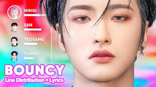 ATEEZ - BOUNCY (K-HOT CHILLI PEPPERS) (Line Distribution + Lyrics Karaoke) PATREON REQUESTED Resimi
