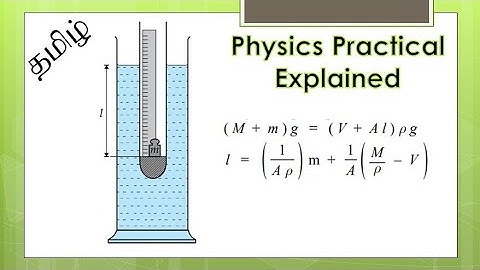 Sri Lanka GCE A/L Physics Experiment 12 Theory | Find Density using Boiling Tube in Tamil | part 1