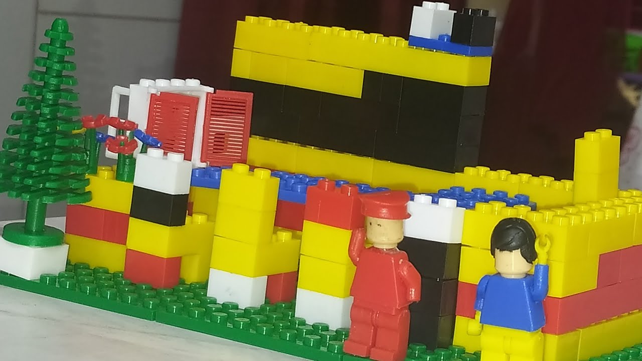 DIY block game kids make school building with block game YouTube