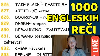 1000 ENGLESKIH REČI - REČI OD BR. 400 DO BR. 1400  - PROŠIRITE VAŠ VOKABULAR - DUNJA