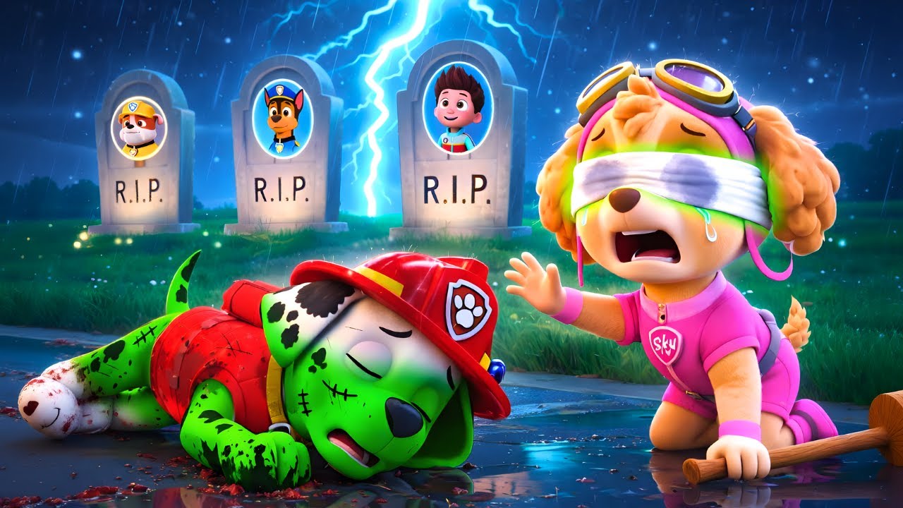 ¡No llores, SKYE!¿MARSHALL se está convirtiendo en zombi?¿Qué habrá pasado? | Paw Patrol en Español