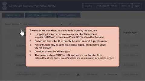 Uploading Invoices using the CSV Templates on GST Portal