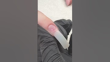 How to apply an extensions to the nail ready for builder gel application 💅 #nailtutorial #nails