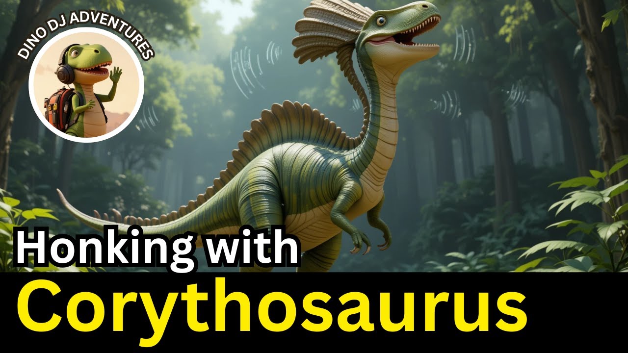 Honking with the Corythosaurus | Dino DJ Adventures | Dinosaur Songs for Kids