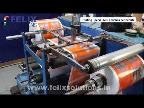 Ci5500 | Citronix Inkjet Printer Coding On Laminated Pouches Roll with Winder Rewinder Machine.