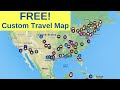 Custom Travel Map (FREE! & EASY) Google Maps